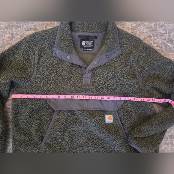 Men's Carhartt Olive Pullover - Picture 4 of 5